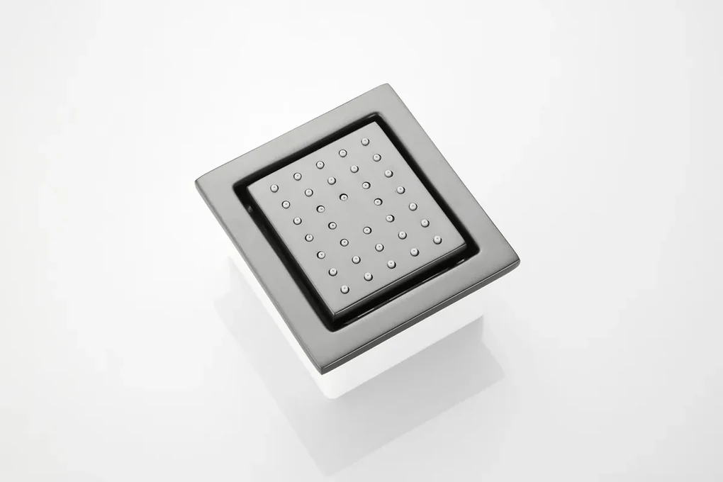 Saniclear Iron inbouw massage jet vierkant verouderd ijzer - gunmetal