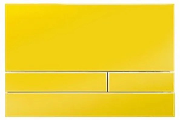 Rezi Modern bedieningsplaat glas DF met rechthoekige druktoetsen 261x174mm t.b.v de BB3650 serie zonnebloem geel BB3651M11GZ