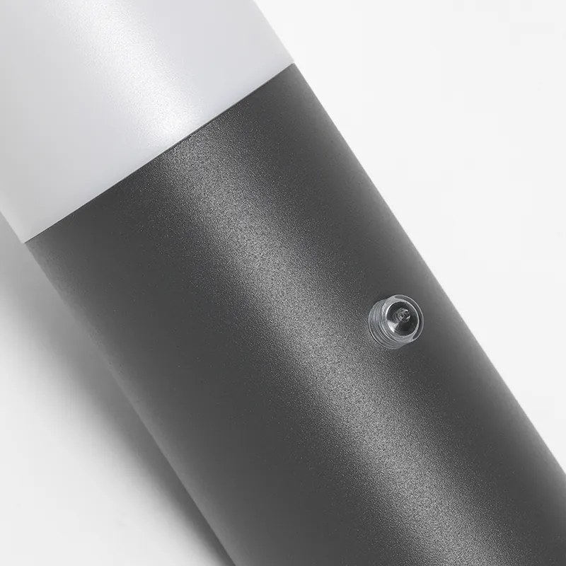 Moderne buiten wandlamp met schemerschakelaar / dag-nacht sensor met bewegingsmelder antraciet IP44 met schemersensor - Rox Modern E27 IP44 Buitenverlichting rond