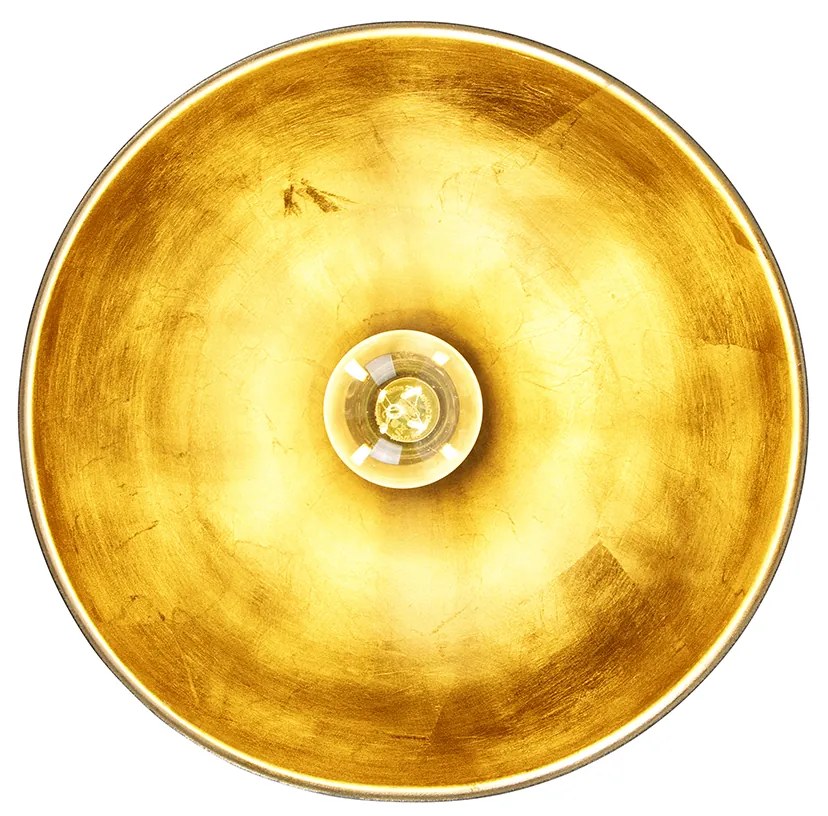 Smart plafondlamp zwart met goud 28 cm incl. Wifi A60 - Magnax