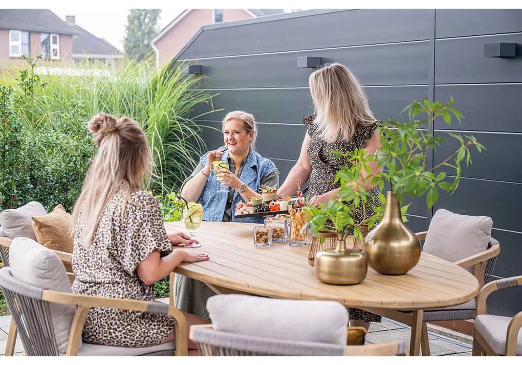 Garden Impressions Alora tuinset 7-delig - Tamako tuintafel ovaal 220x115 cm