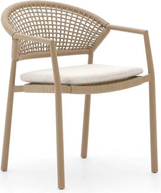Dining tuinstoel | Hartman  Taragona | Rope (touw) | Taupe | Stapelbaar | Kees Smit Tuinmeubelen