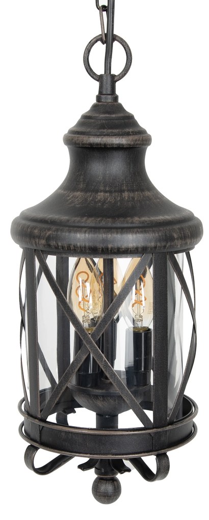 Romantica 3-lichts Kettinglamp Oud Bruin