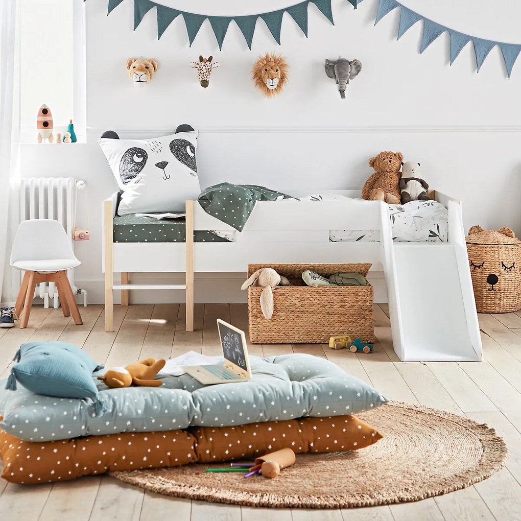 Rond vloerkleed in jute met franjes, Aftas