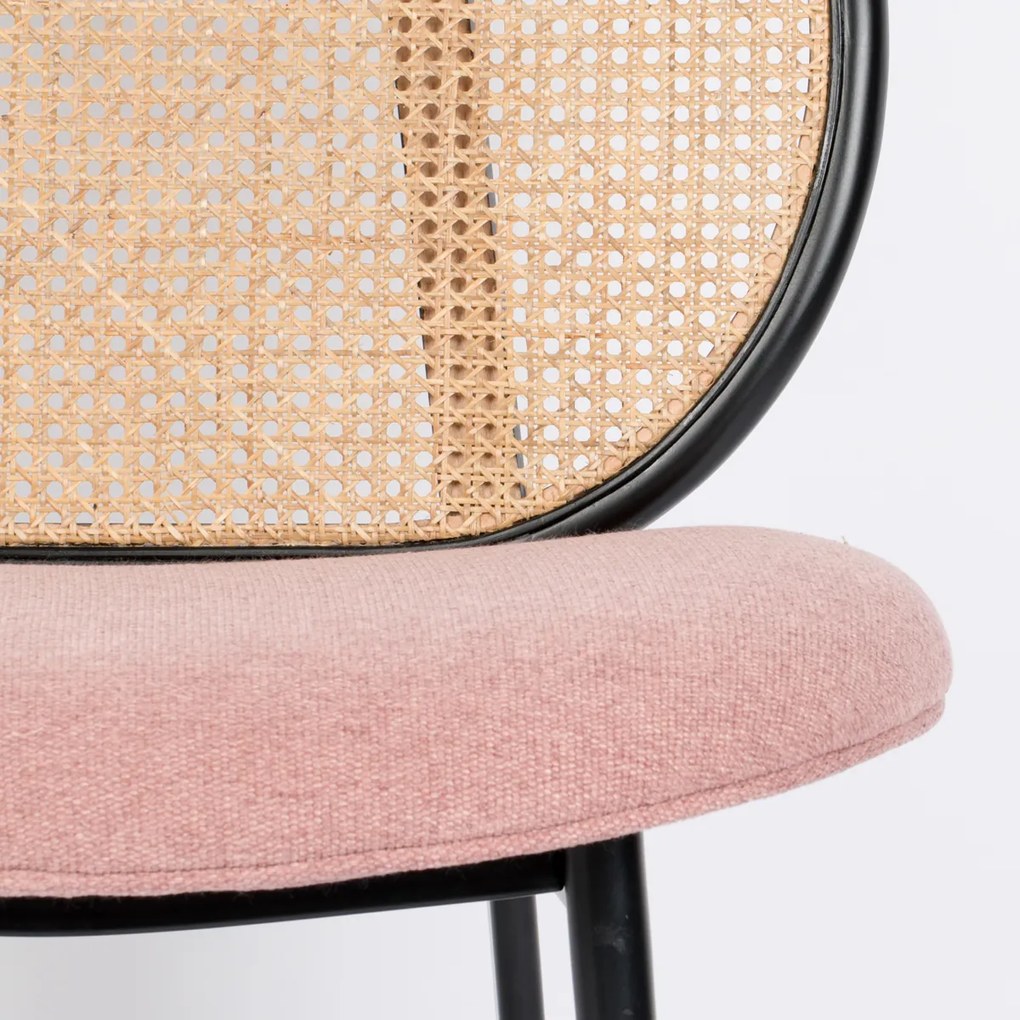 Zuiver Spike Webbing Roze Fauteuil Rotan Webbing