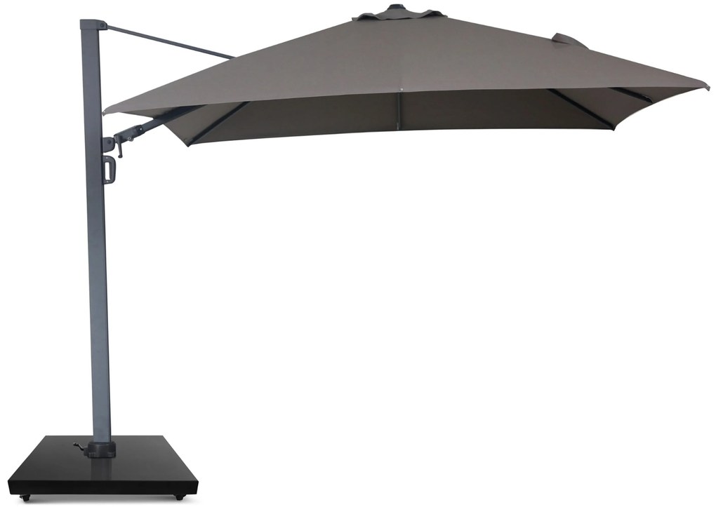 Zweefparasol 3x3m S2 Excellent (antracite frame) (excl. voet) Taupe-naturel-bruin Camello Luna