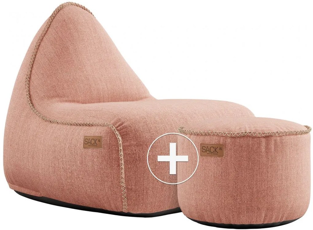 Cobana Lounge Chair & Pouf Outdoor - Roze