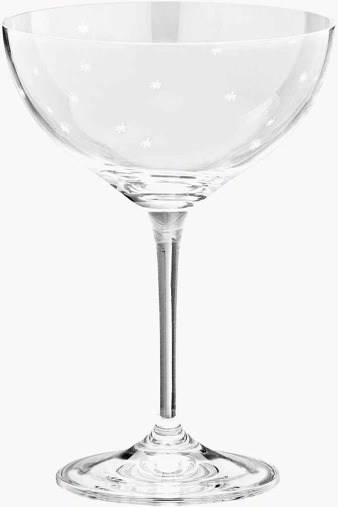 Handgemaakte champagneglazen Starry Eve, 2-delig