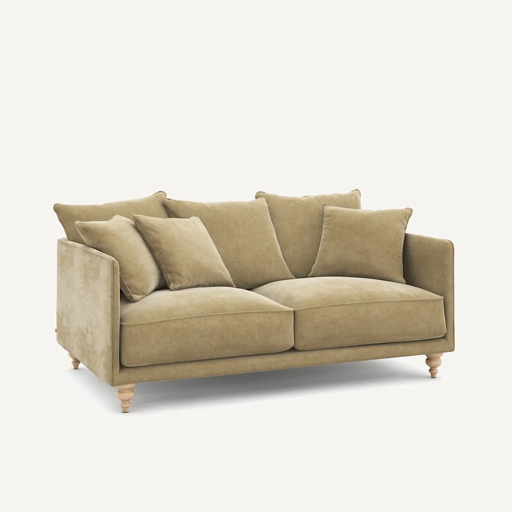 3-zits stonewashed fluwelen bank, Lazare