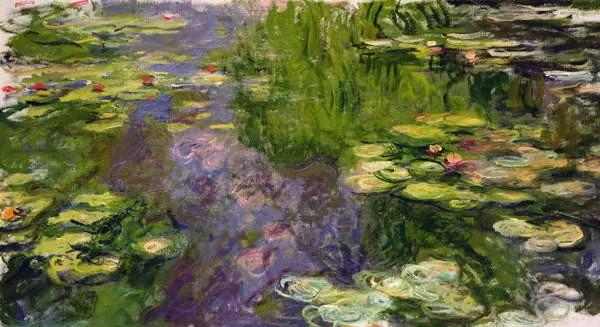 Claude Monet - Kunstdruk Waterlilies, (40 x 22.5 cm)