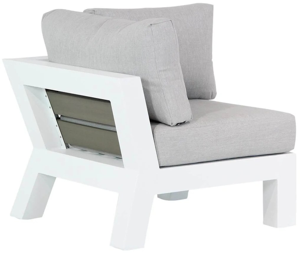 Hoek loungeset 5 personen Aluminium Wit  Santika Furniture Santika Yovita