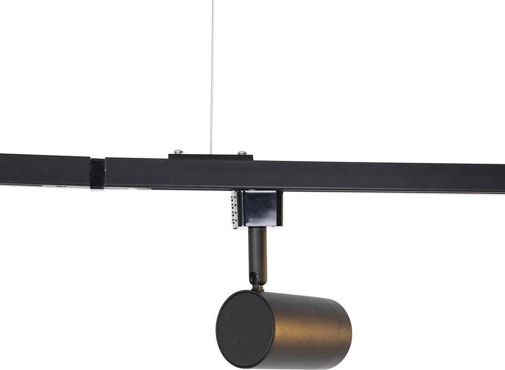 Smart hang railsysteem zwart met 5 spots 1-fase incl. Wifi GU10 - Iconic Jeana