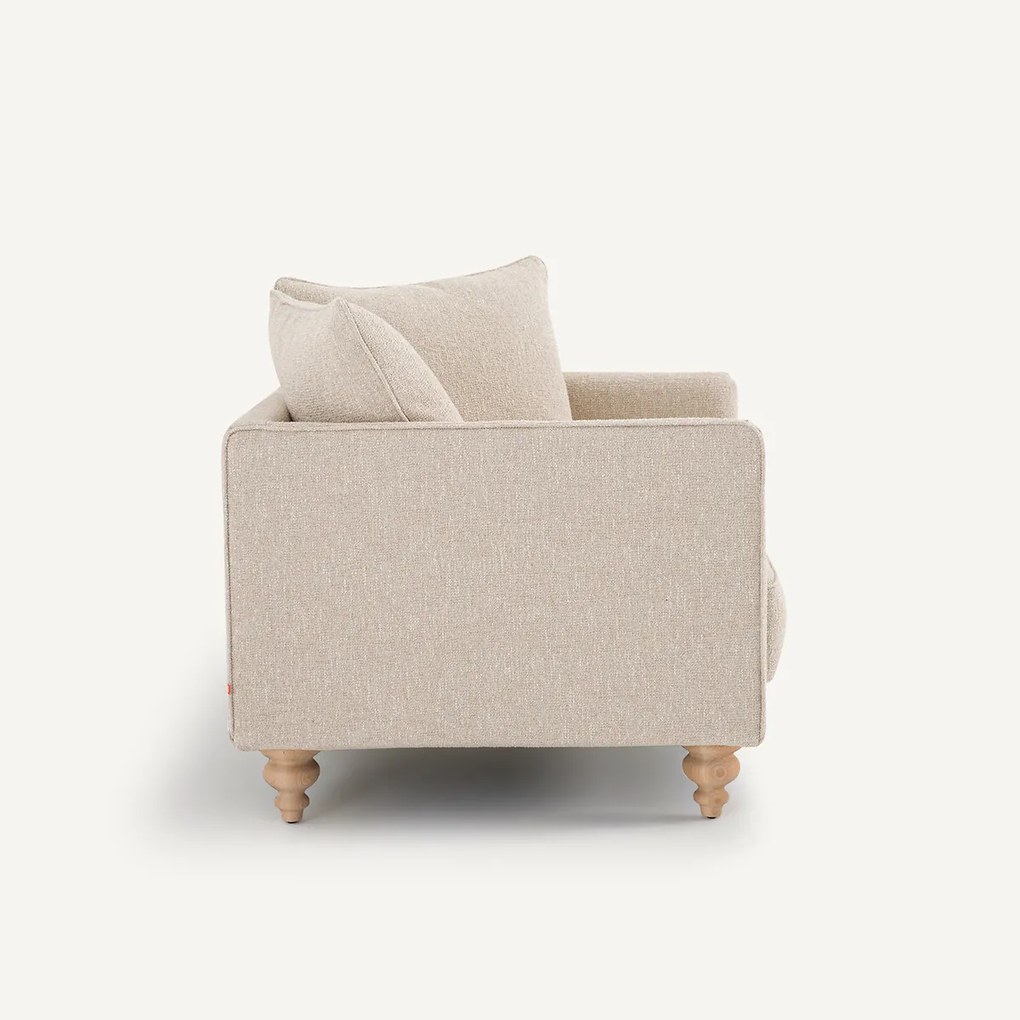 Fauteuil in bouclé stof, Lazare
