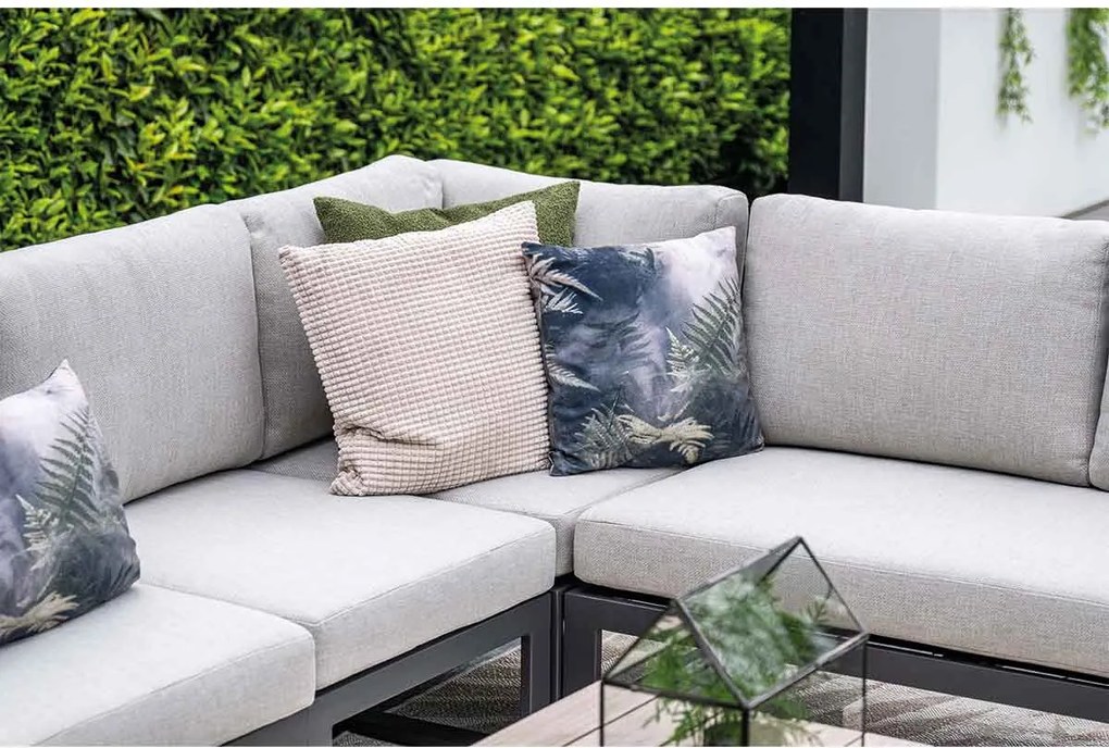 Garden Impressions Diego loungeset 4-delig - donker grijs - valley sand