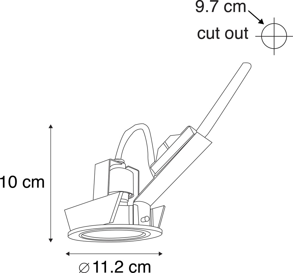 Moderne inbouwspot aluminium AR70 - Cisco