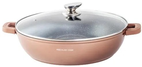 Mischler Cook Kookpan 36 Cm Aluminium/Glas 6,8 Liter  2-Delig