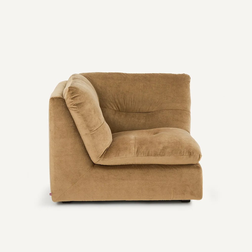 Modulaire 90° hoek in linnen fluweel, GIULIANO