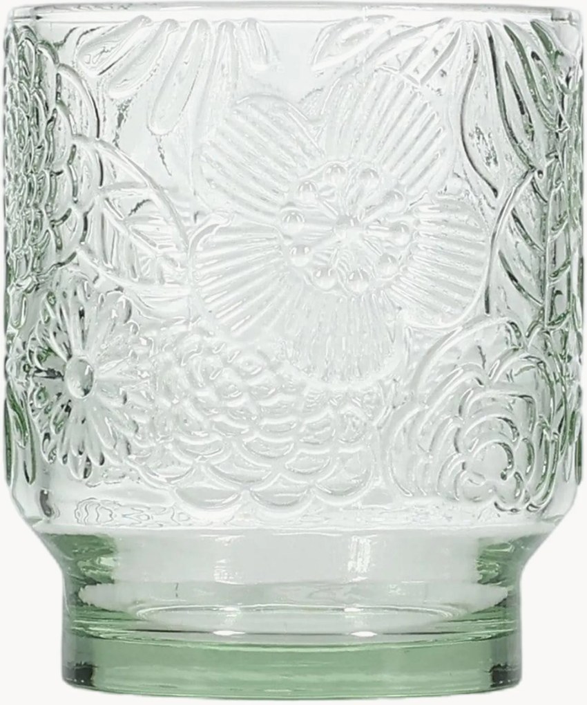 Glazen tumblers Flora, 4-delig