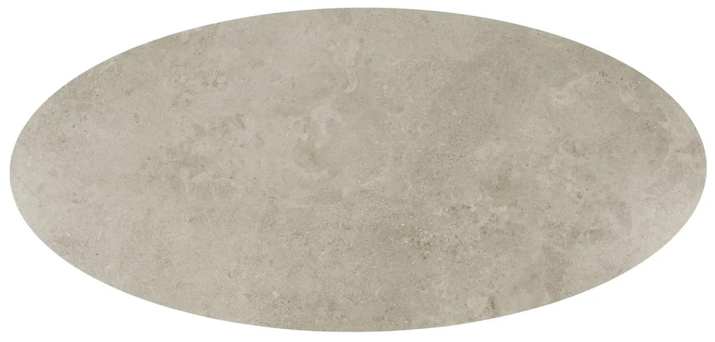 Taste by 4 Seasons Salute salontafel terre met ovaal keramisch tafelblad 120 x 65 cm (H 30 cm) Loungetafel   bruin weerbestendig