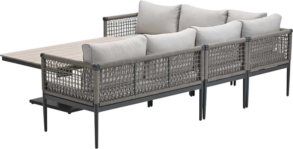 Garden Impressions Burela - Brugge lounge dining set 5-delig links - taupe