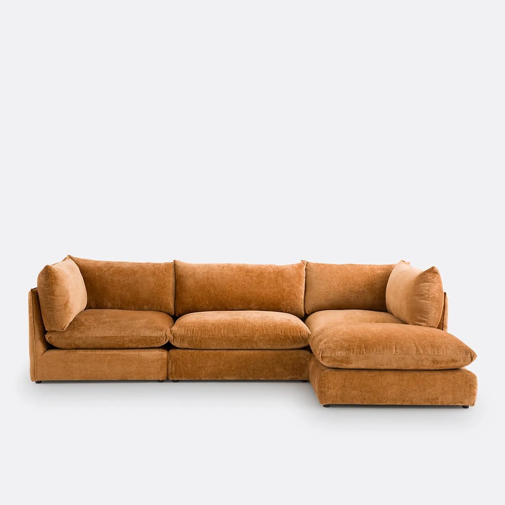 Modulaire hoekzetel, in structuurfluweel, Malo