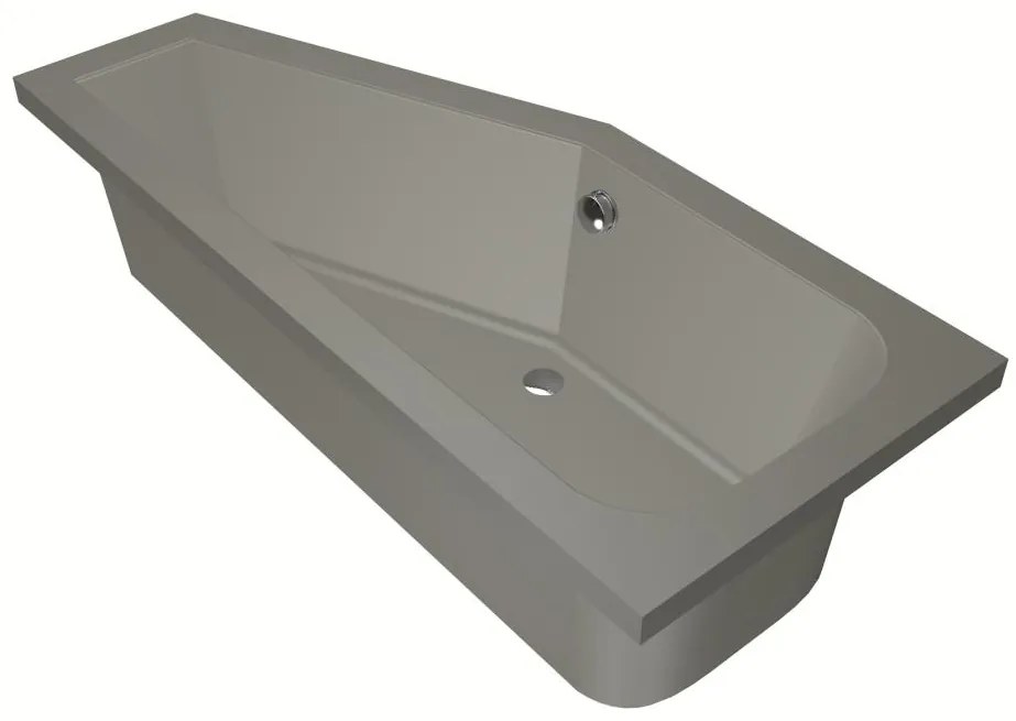 Xenz Lagoon Compact badkuip links 170x75x45cm cement