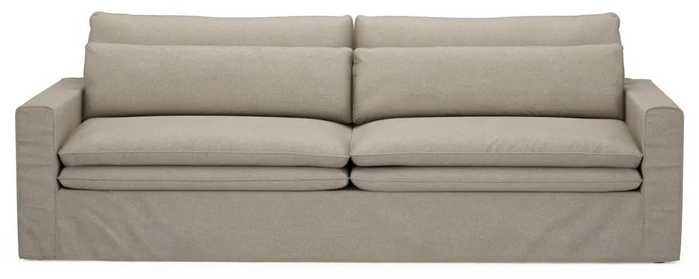 Rivièra Maison - Continental Sofa 3,5 Seater, oxford weave, anvers flax - Kleur: beige