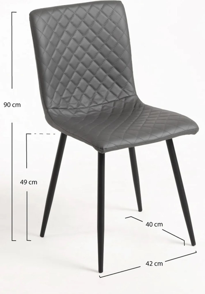 4 Pak Rom Kunstlederen Stoelen