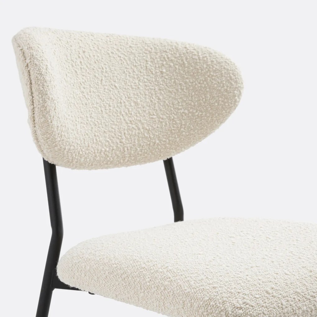 Set van 2 stoelen in bouclé stof, Galmo
