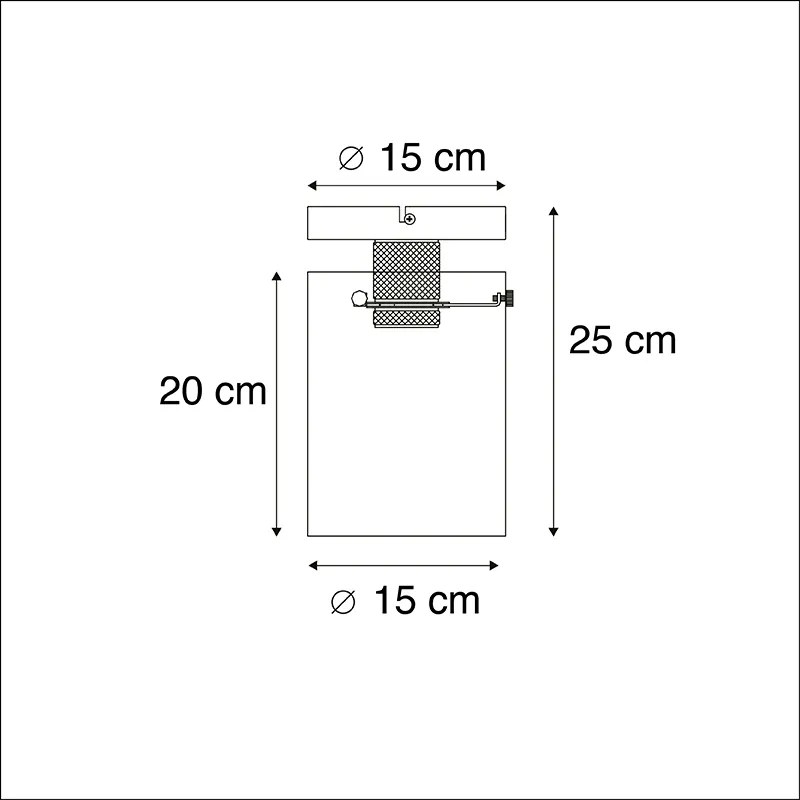 Moderne plafondlamp brons met glas - Dome Modern E27 cilinder / rond Binnenverlichting Lamp