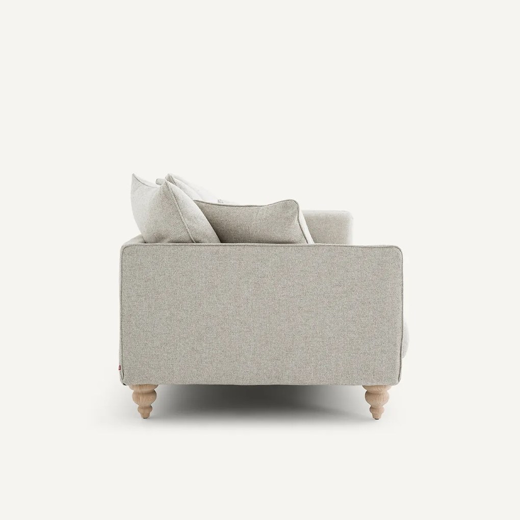 2-zits compacte bank van gestructureerde viscose en linnen, LAZARE