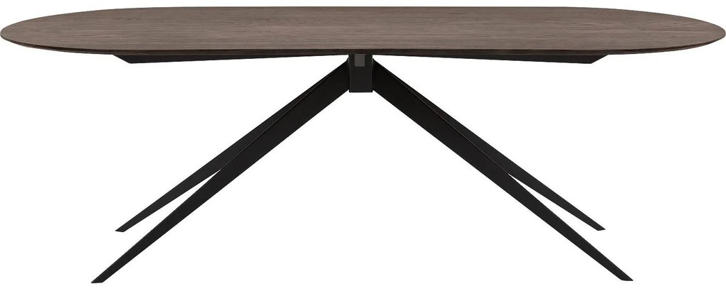 Goossens Excellent Eettafel Uniek, Semi rond 240 x 100 cm