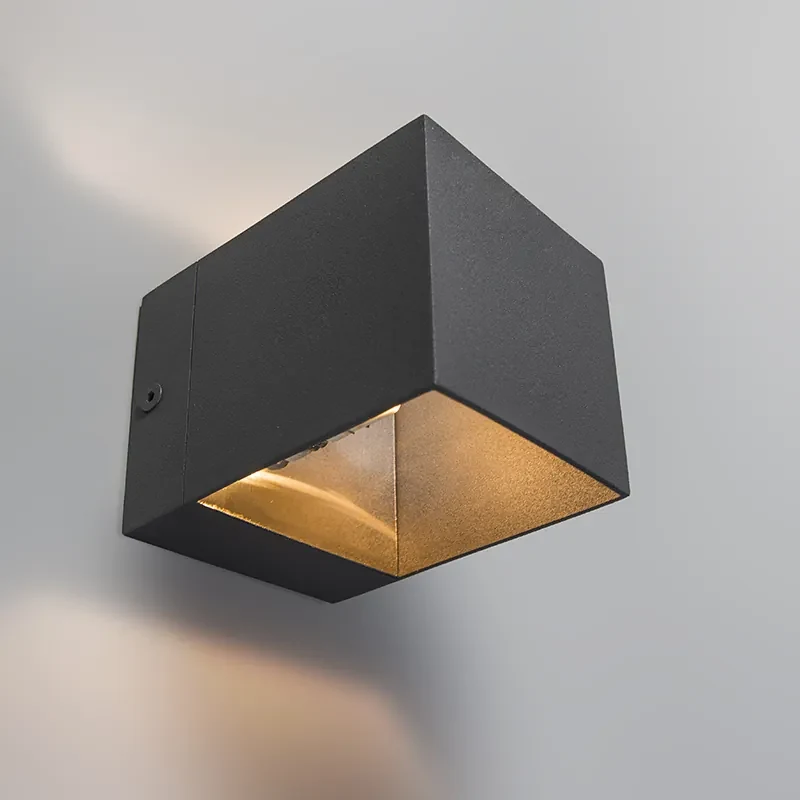 Set van 2 Moderne wandlampen antraciet - Transfer Design, Modern G9 vierkant Binnenverlichting Lamp
