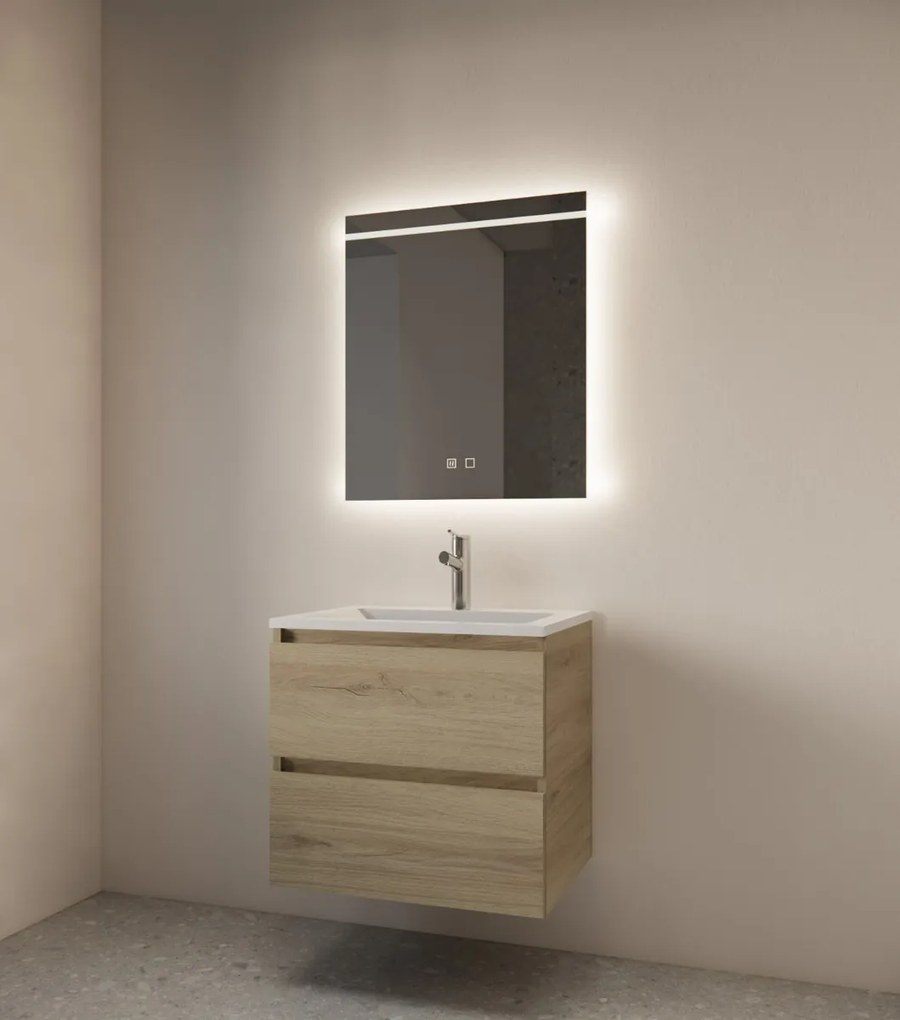 Gliss Design Decora spiegel met LED-verlichting en verwarming 70x70cm