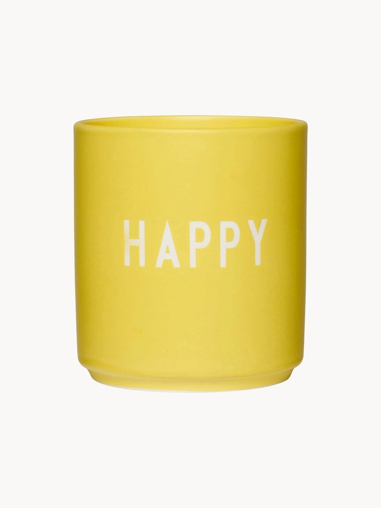 Design beker Favourite HAPPY met opschrift