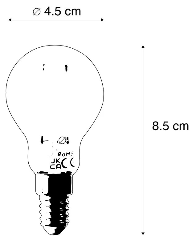 Set van 5 Smart E14 LED lamp P45 4,5W 470 lm 1800-4000K