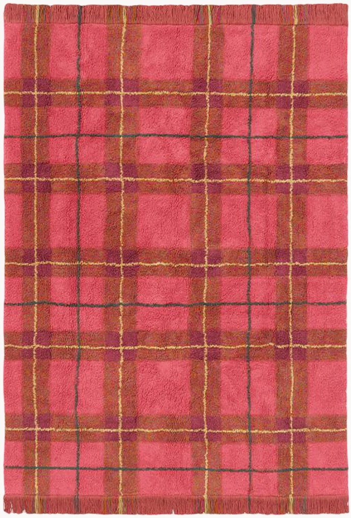 Wasbaar katoenen vloerkleed Tartan