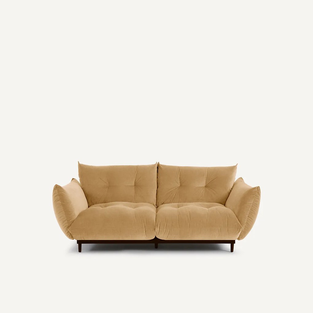 3-zits compacte bank in stoned fluweel, VITORIA