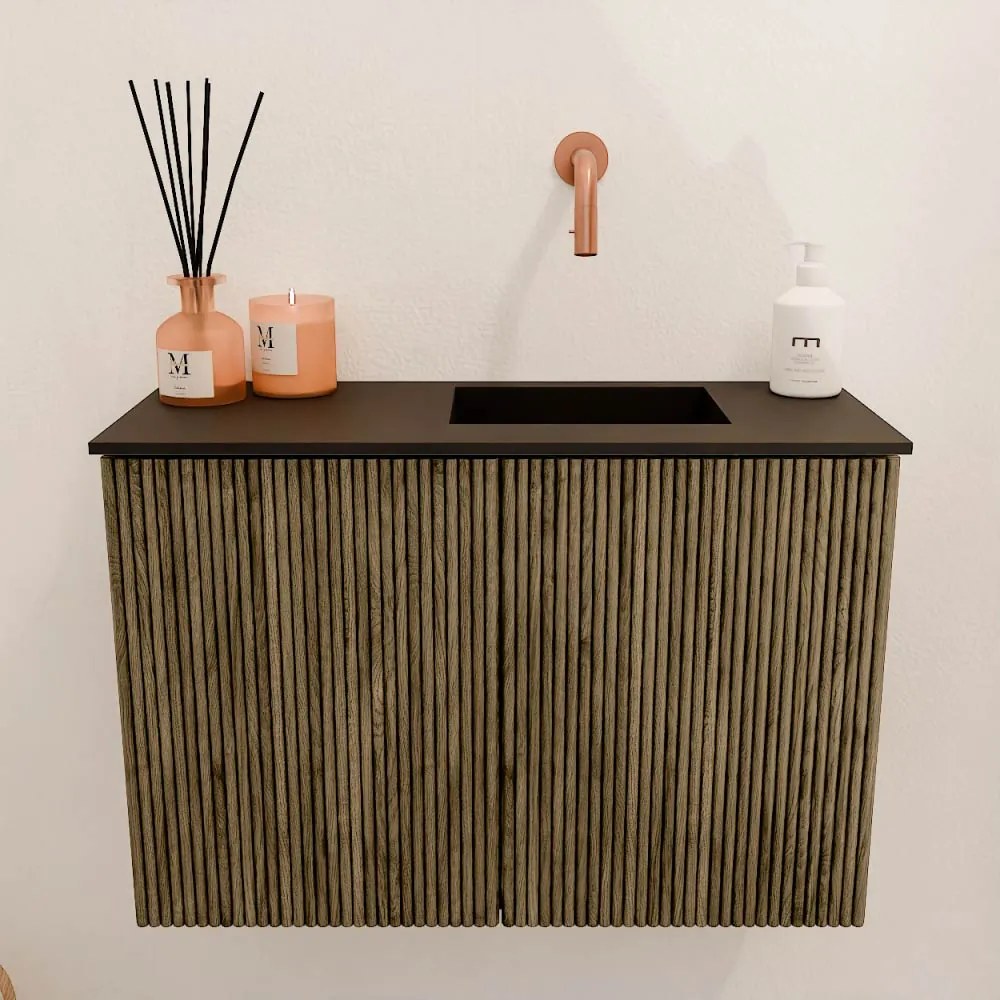 Mondiaz Joya 60cm toiletmeubel dusk met wastafel faye rechts zonder kraangat urban