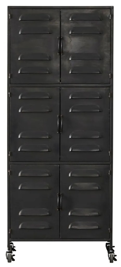 Woood Boaz Verrijdbare Lockerkast Zwart - 60x40.5x145.5cm.