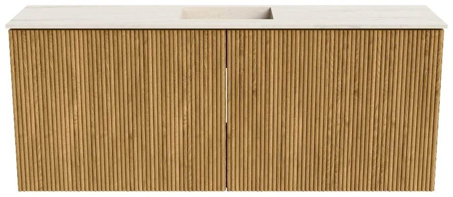 Mondiaz Joya DLux 100cm toiletmeubel oak met wastafel faye midden zonder kraangat meli
