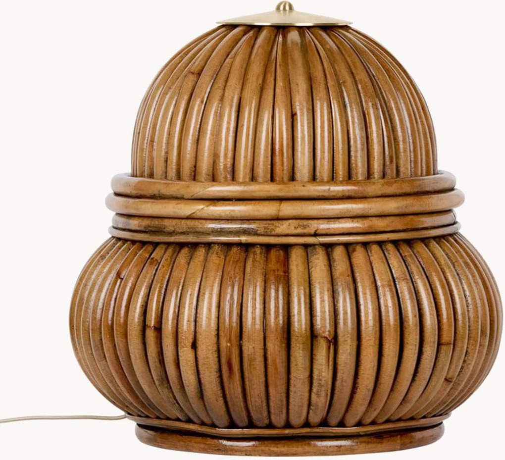 Kleine vloerlamp Bohemian van rotan