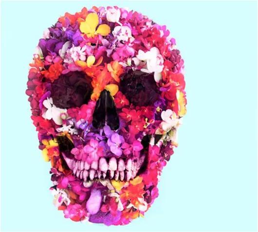 Spring Skull wanddecoratie 120 x 100 cm