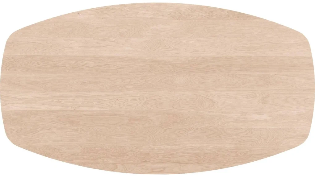 Goossens Excellent Eettafel Floyd, Semi ovaal 180 x 100 cm