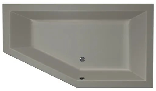 Xenz Society Hoekbad - 160x90x53 - afvoer Midden - Rechts - acryl - cement 6882-06