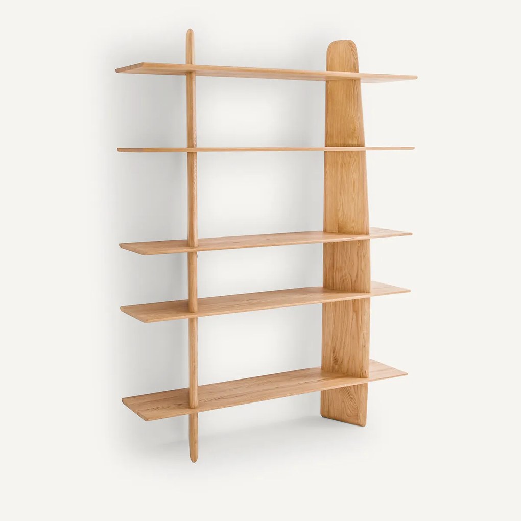 Boekenrek in massief eik, Iloss