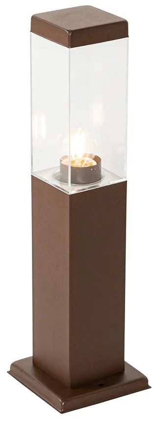 Buitenlamp roestbruin met grondpin en kabelmof 45cm IP44 - Malios