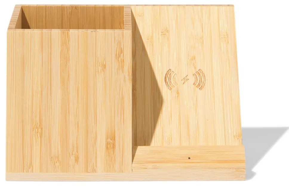 HEMA Organizer Met Draadloze Oplader Bamboe