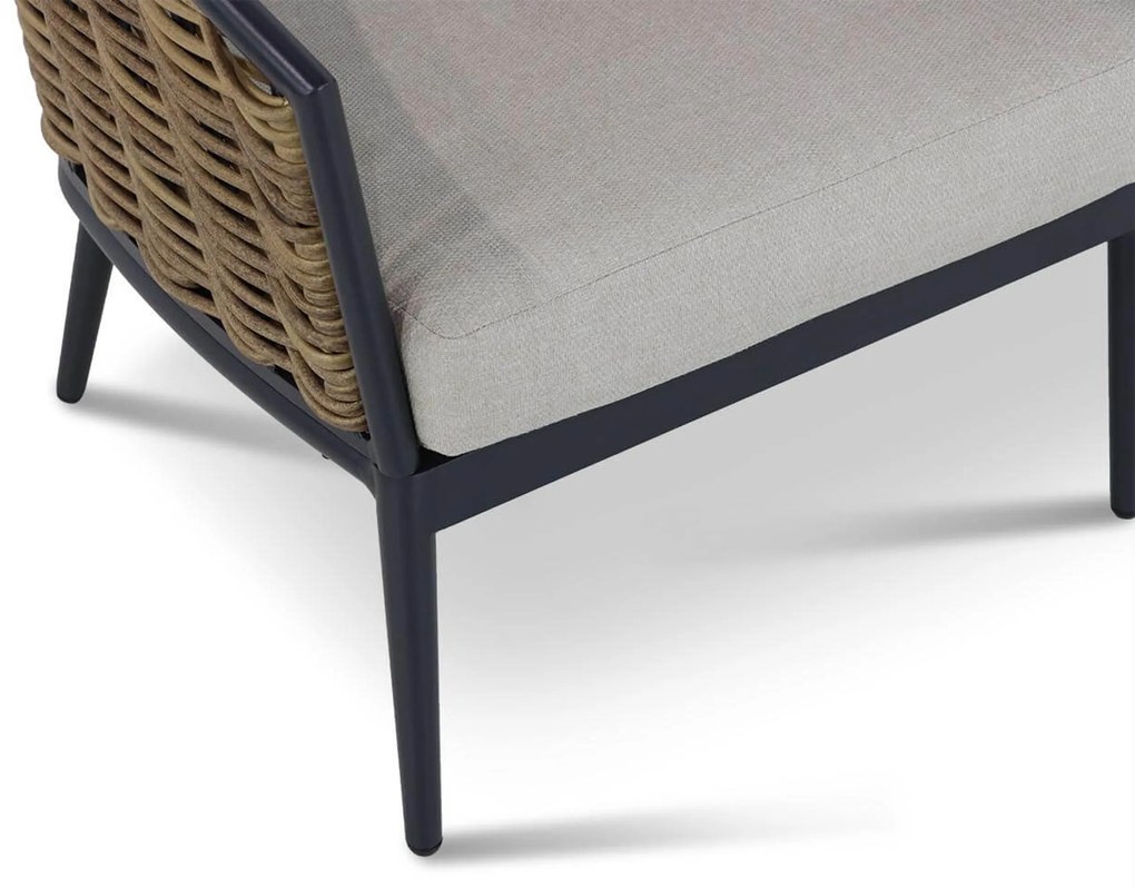 Stoel en Bank Loungeset 4 personen Aluminium/wicker Grijs Lifestyle Garden Furniture Nice