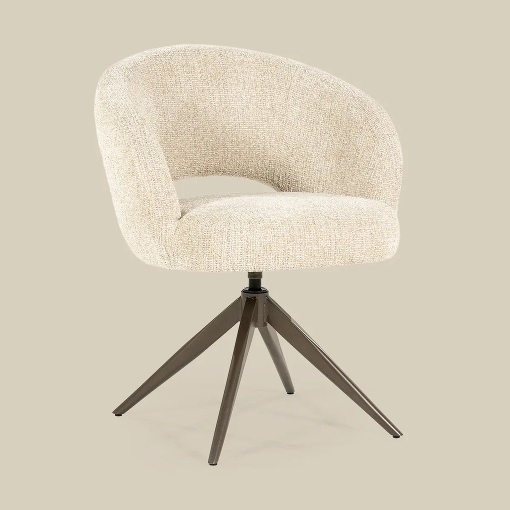 Eleonora Alissa Ronde Eetkamerstoel Beige